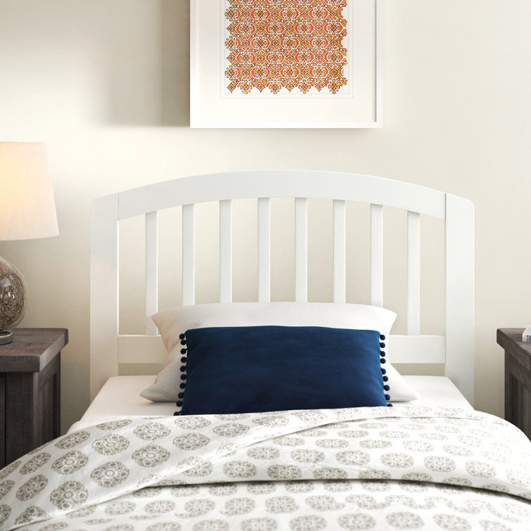 Walnut Twin Mission Wood Bed Frame with Headboard