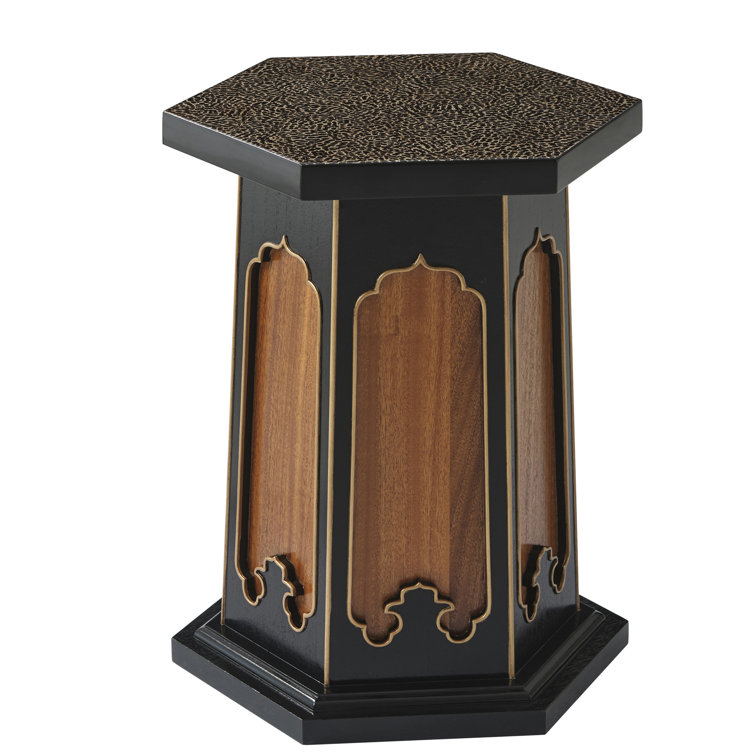 Catherine Rustic Gold Seal Solid Wood Square End Table