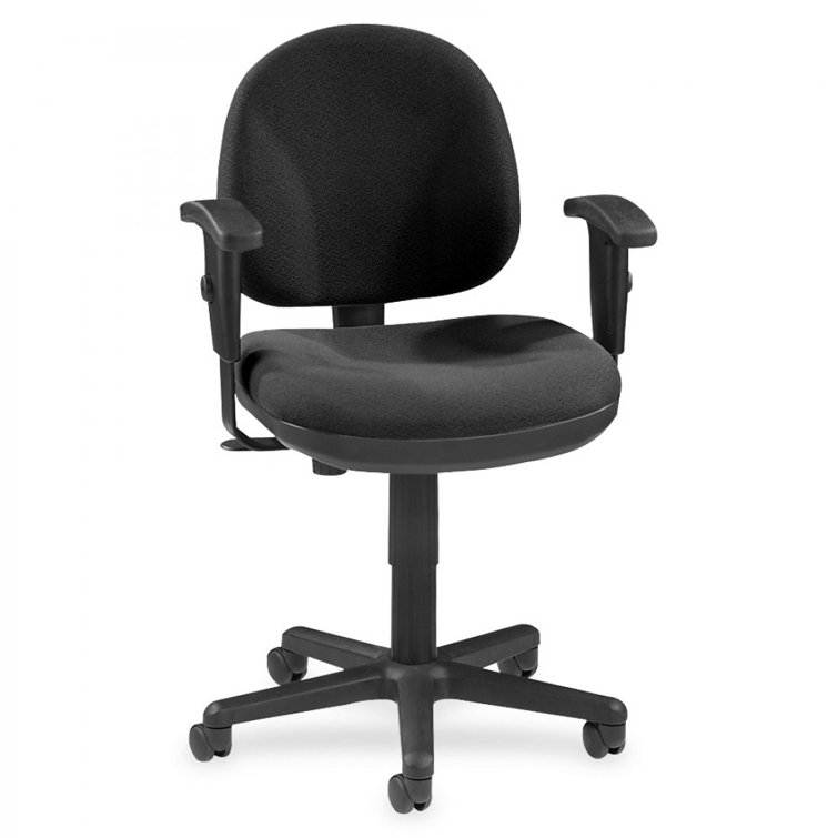 Millenia Black Adjustable Task Office Chair with Plastic Base