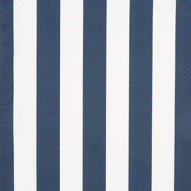 Striped Navy and White Outdoor Lumbar Pillows Set