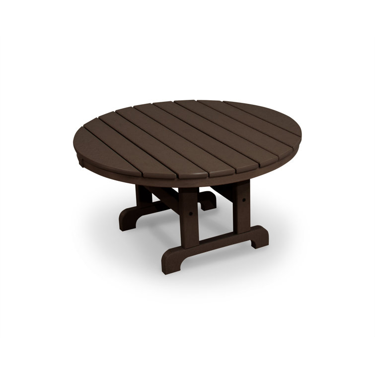 Mahogany POLYWOOD 36" Round Outdoor Conversation Table