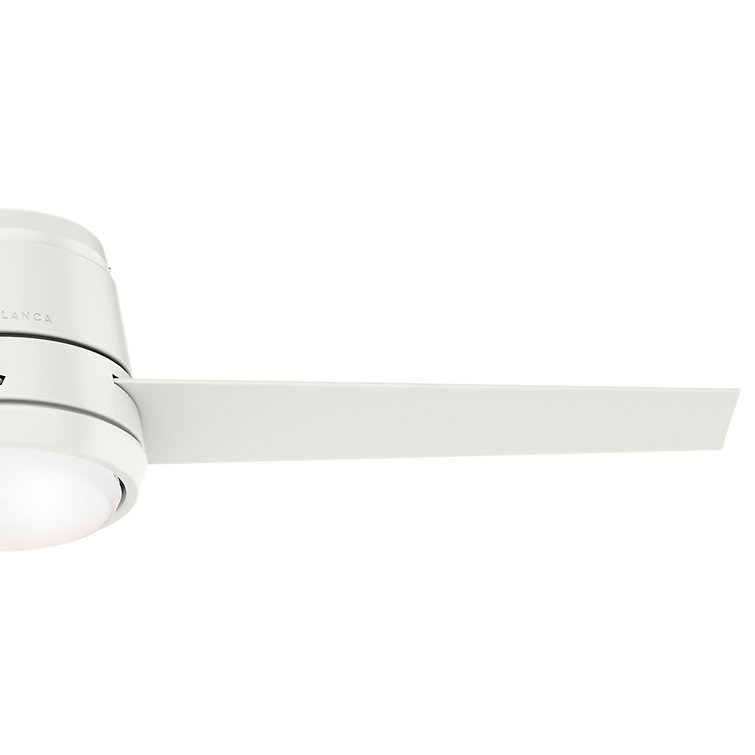 Fresh White 54" Low Profile LED Ceiling Fan with Remote