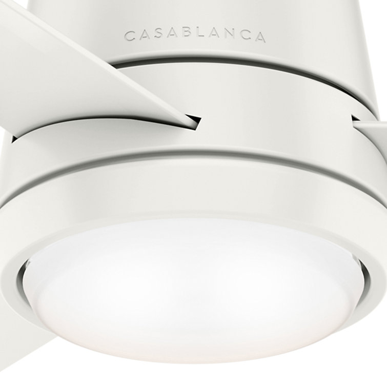 Fresh White 54" Low Profile LED Ceiling Fan with Remote