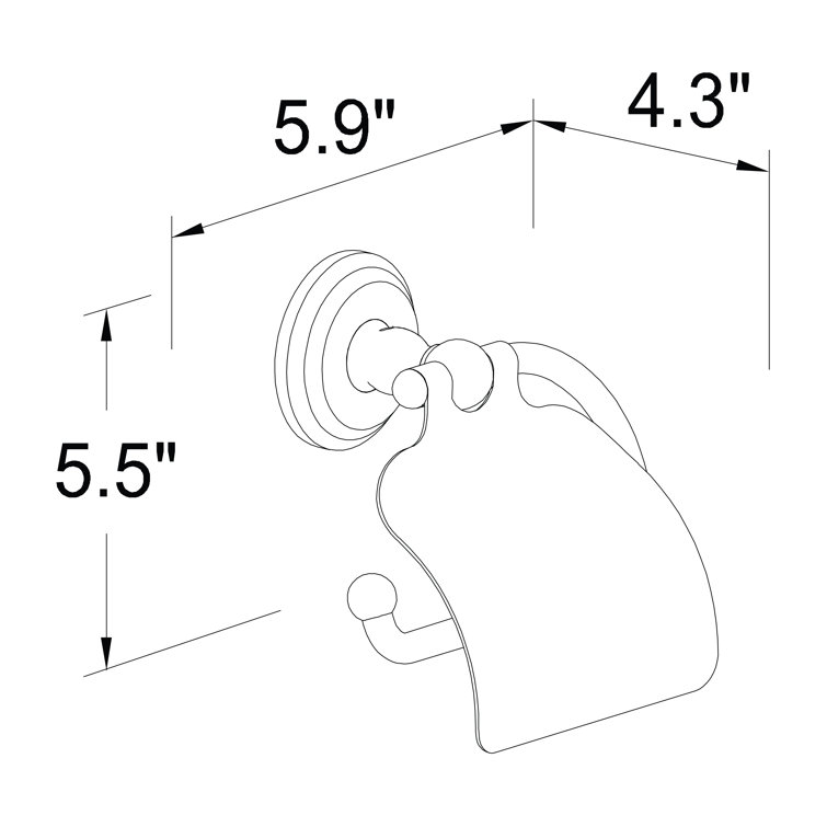 Polished Chrome Wall Mounted Toilet Paper Holder