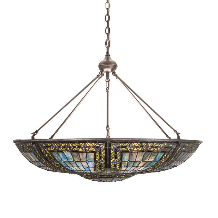 Meyda Fleur-de-Lis 9-Light Mahogany Bronze LED Pendant