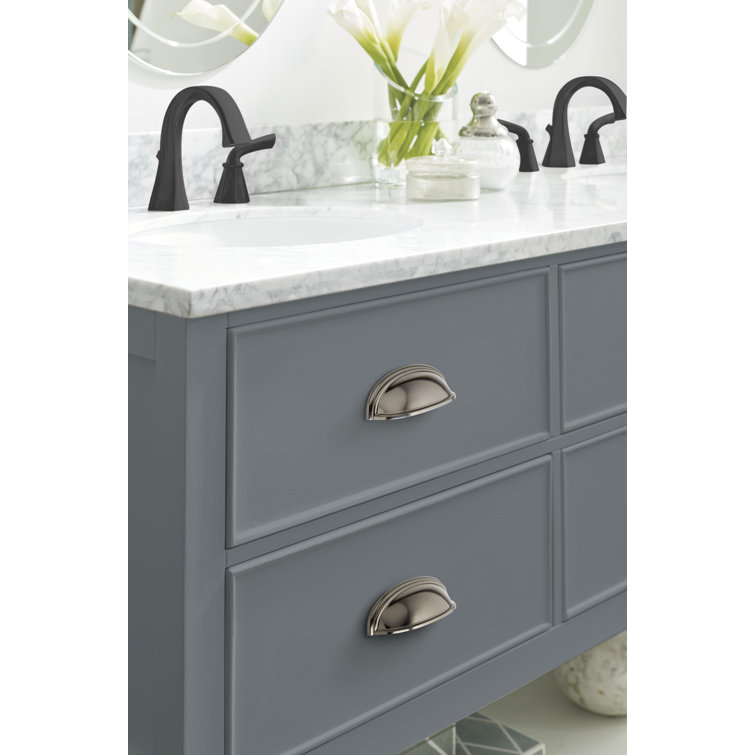 Gunmetal Steel 4-Inch Cup Pull with Mounting Hardware