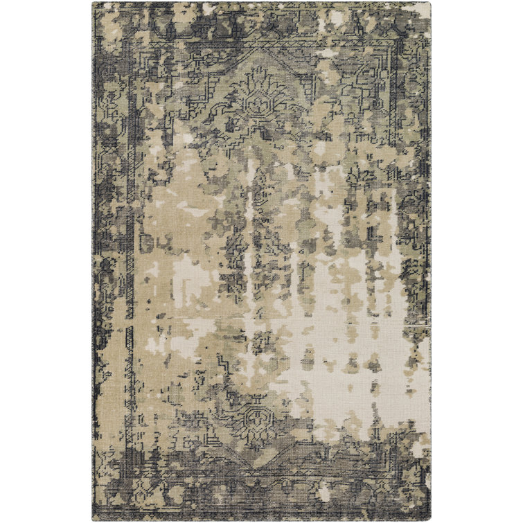 Luxurious Gray Overdyed Wool Hand-Knotted Area Rug