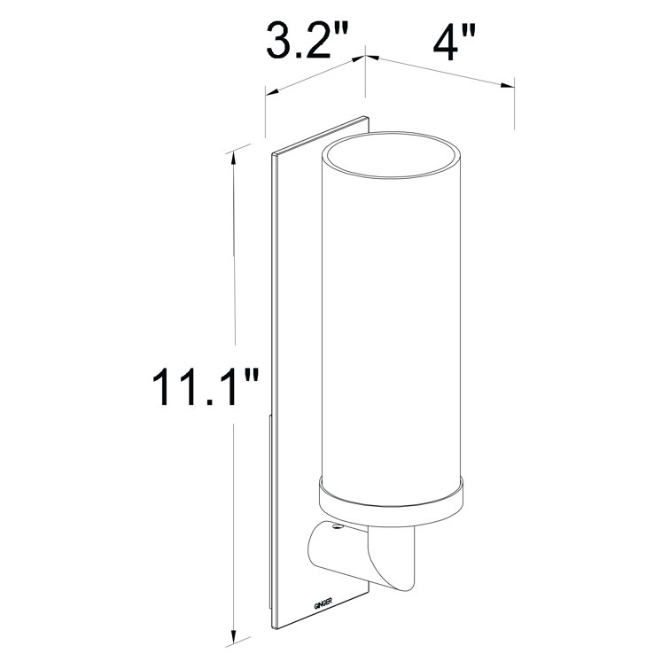 Chrome Glass Transitional Wall Sconce