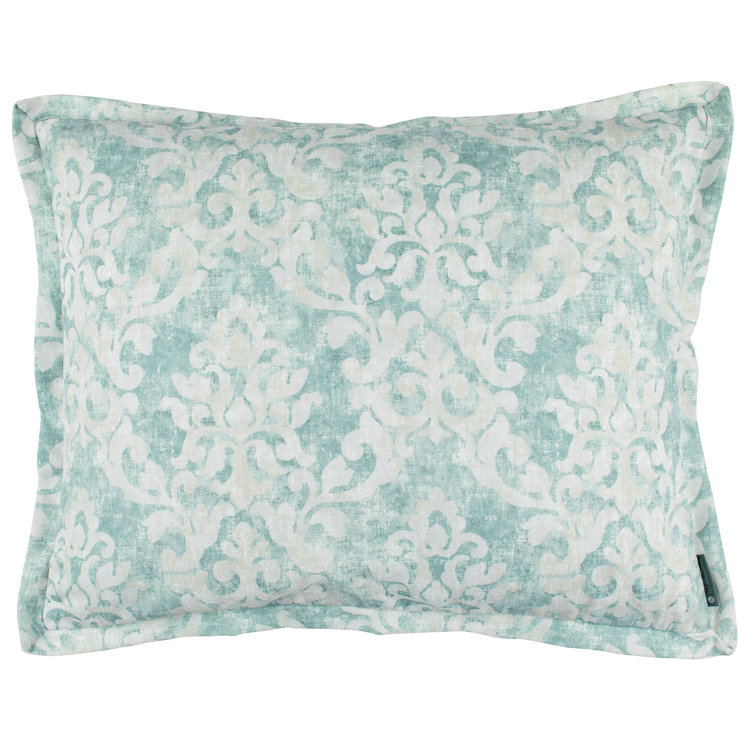 Milan Damask 26" Square Polyester Feather-Down Throw Pillow