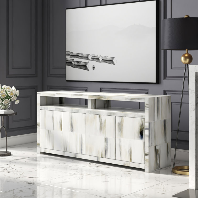 Biscayne 67.5'' Hand-Painted Solid Wood Console Table with Storage