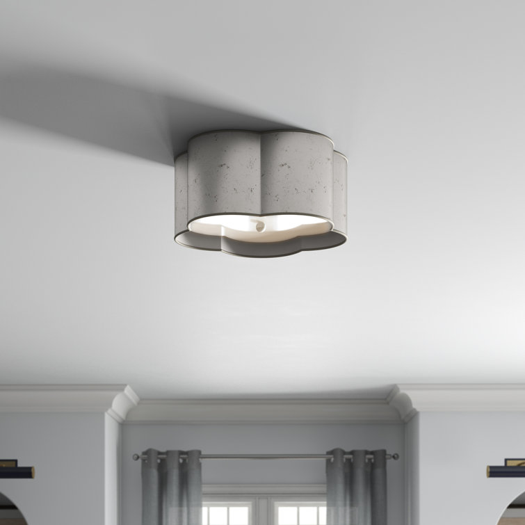 Bryce French Navy and White 2-Light Indoor/Outdoor Flush Mount