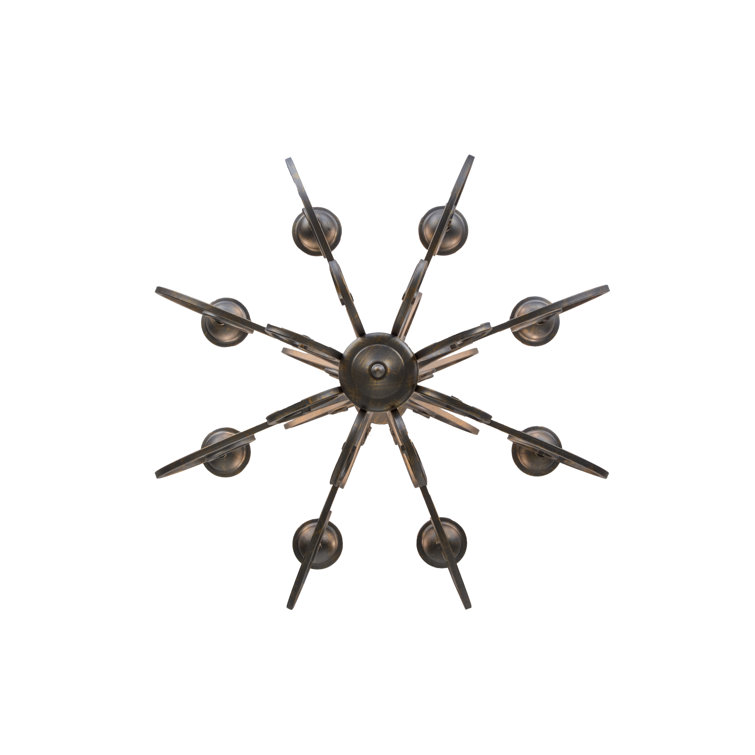 Fernando French Bronze 8-Light Candle Chandelier