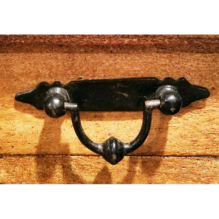 Giddings Rustic Acacia Wood Sideboard with Black Iron Hardware