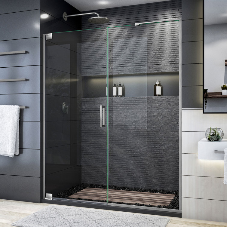 Elegance Plus 58" Frameless Clear Glass Pivot Shower Door