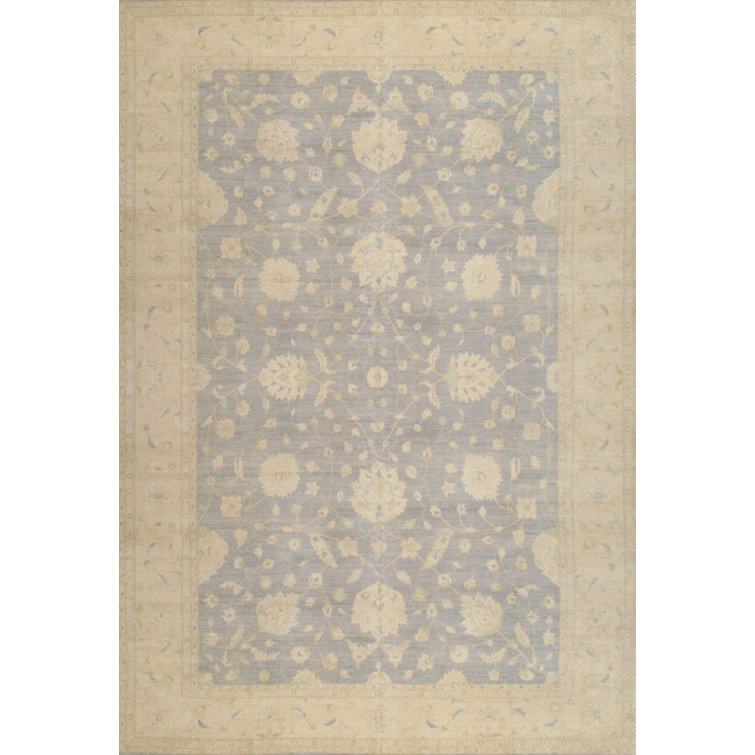Handmade Gray Wool Rectangular Area Rug 12'3" x 17'7"