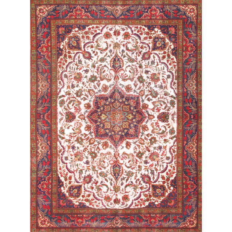 Vintage Hand-Knotted Red Wool 9'6" x 12'8" Area Rug
