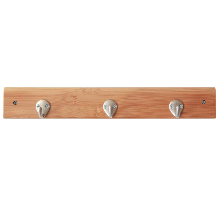 Bamboo and Stainless Steel Wall Mounted Towel Hook