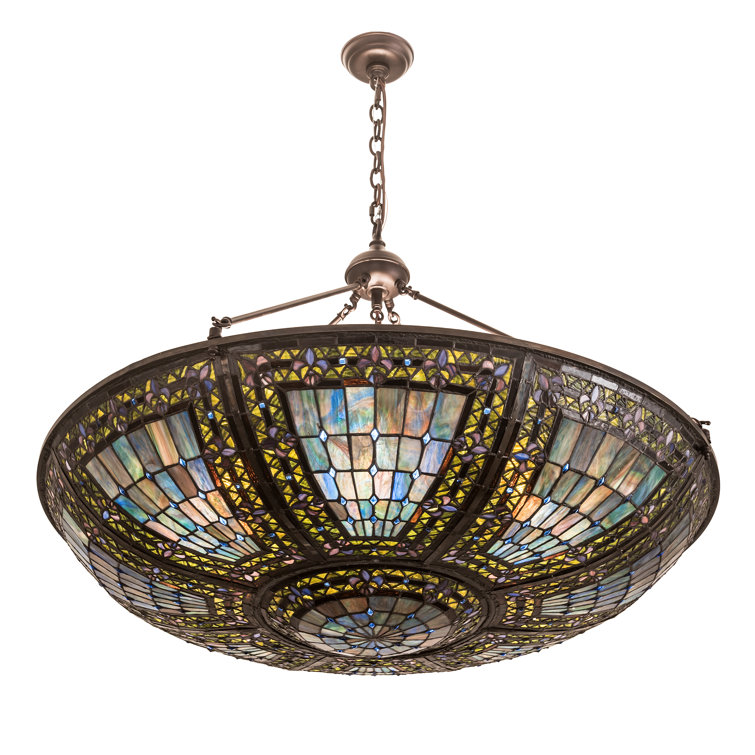 Meyda Fleur-de-Lis 9-Light Mahogany Bronze LED Pendant