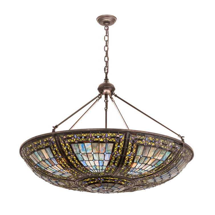 Meyda Fleur-de-Lis 9-Light Mahogany Bronze LED Pendant