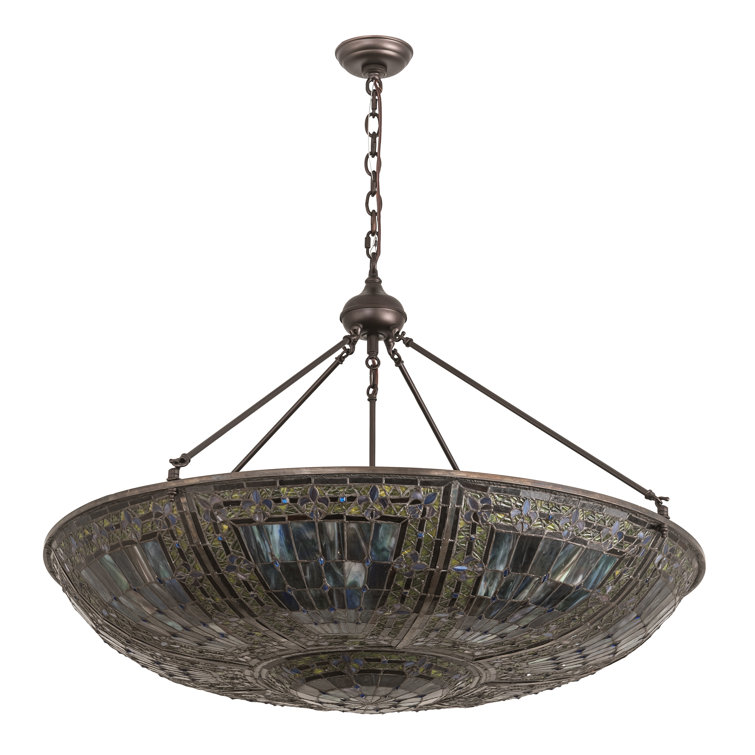 Meyda Fleur-de-Lis 9-Light Mahogany Bronze LED Pendant