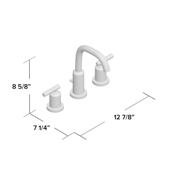 Gibson Contemporary Nickel Widespread Bathroom Faucet in Black