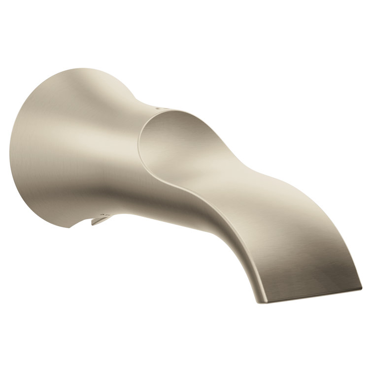 Brushed Nickel Wall Mounted Modern Tub Spout
