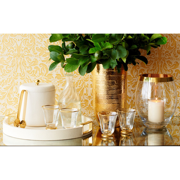 Sophia Gold-Rimmed Crystal Tumbler Set of Four