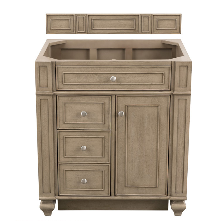 Bristol 30" Dark Wood Single Vanity with Backsplash