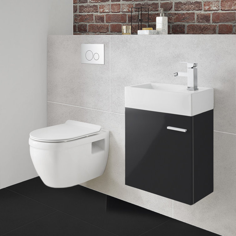 Ivy Glossy White Wall-Hung Elongated Toilet Bowl