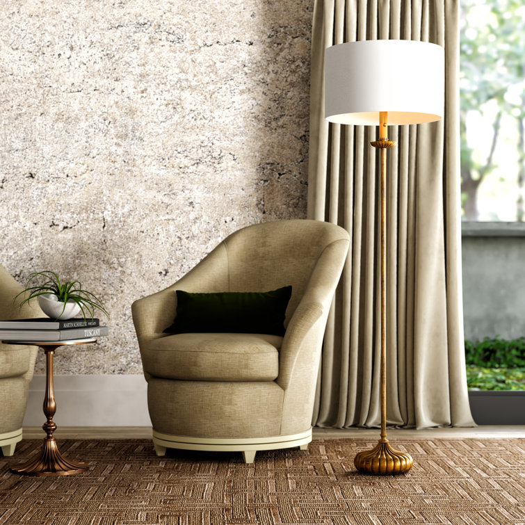 Regina Andrew Clove Stem Antique Gold Leaf 2-Light Floor Lamp