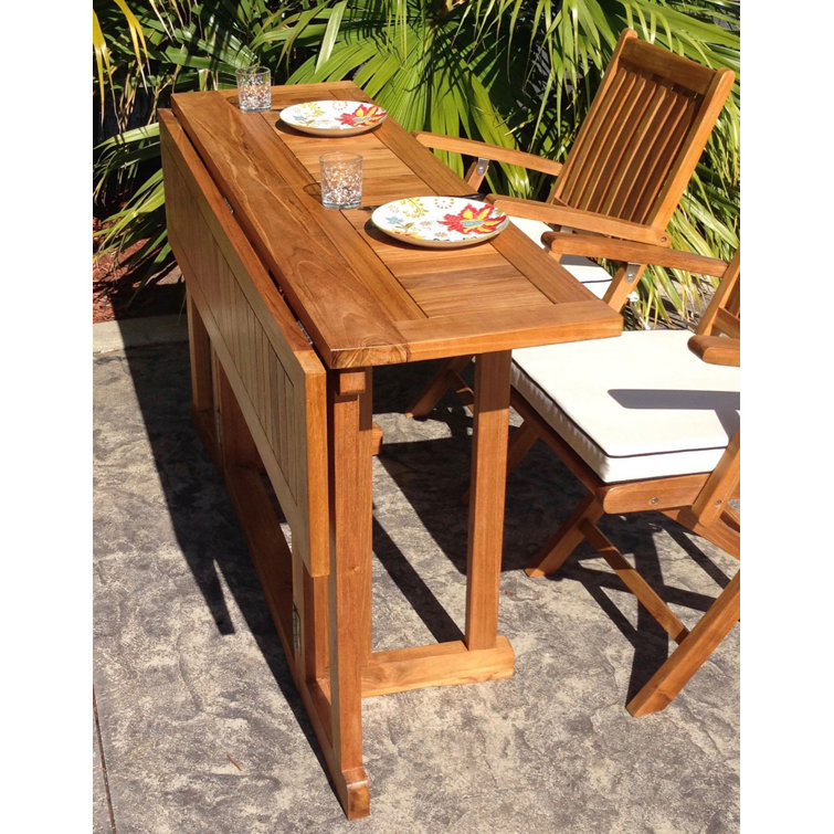 Warren Extendable Rectangular Teak Outdoor Folding Dining Table