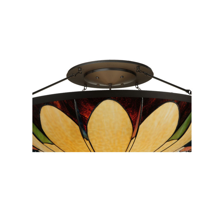 Bronze Indoor/Outdoor 6-Light Globe Glass Chandelier