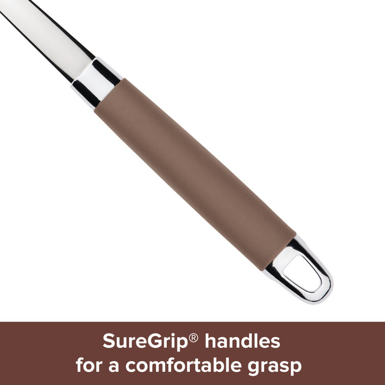 Bronze Silicone and Stainless Steel 6-Piece Kitchen Utensil Set
