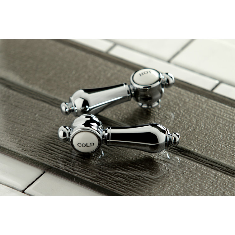 Polished Chrome Wall Mount Clawfoot Tub Faucet with Hand Shower