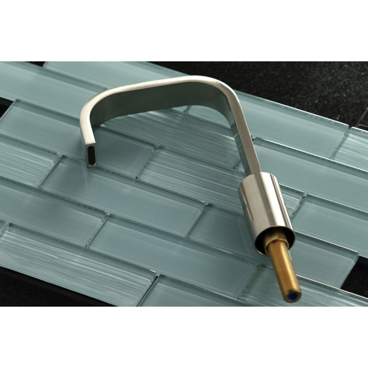 Brushed Nickel Modern Widespread Bathroom Faucet with Pop-Up Drain