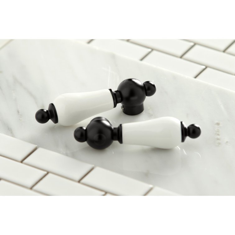Matte Black 4" Centerset Bathroom Faucet with Pop-Up Drain