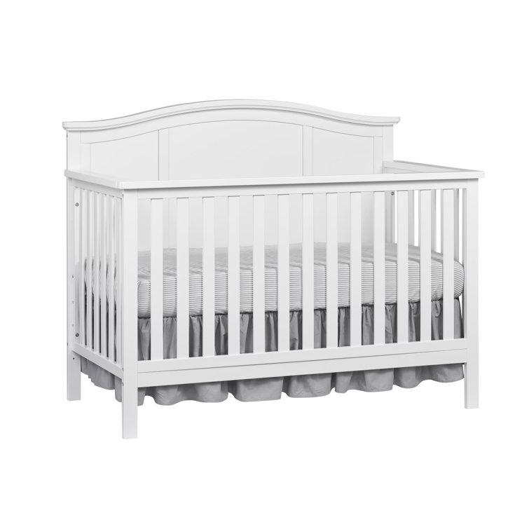 Snow White Solid Wood 4-in-1 Convertible Crib