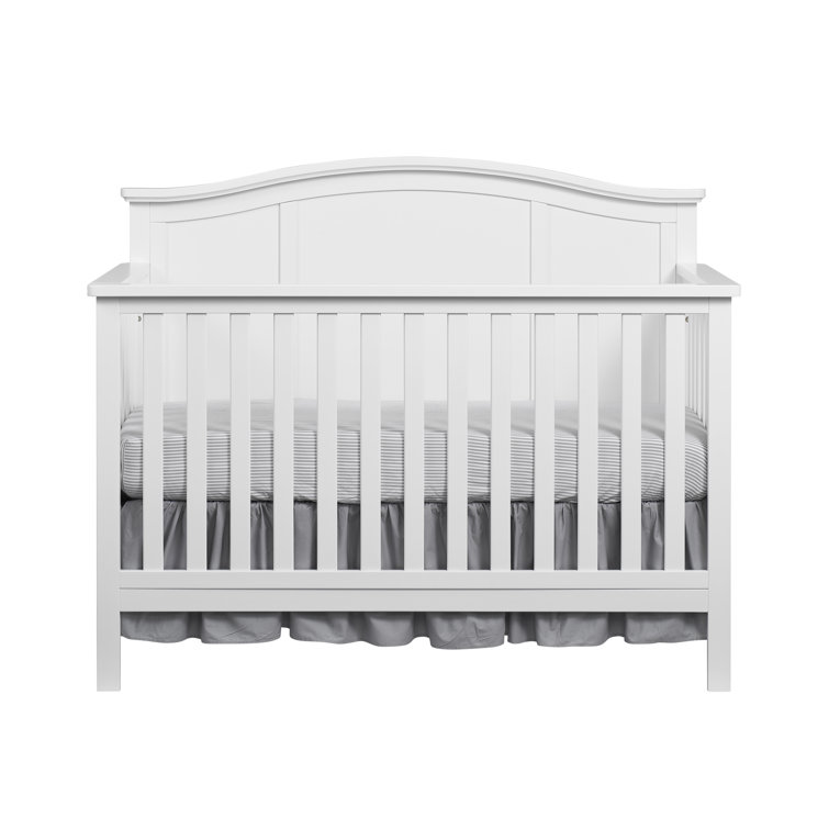 Snow White Solid Wood 4-in-1 Convertible Crib