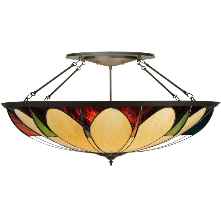Bronze Indoor/Outdoor 6-Light Globe Glass Chandelier