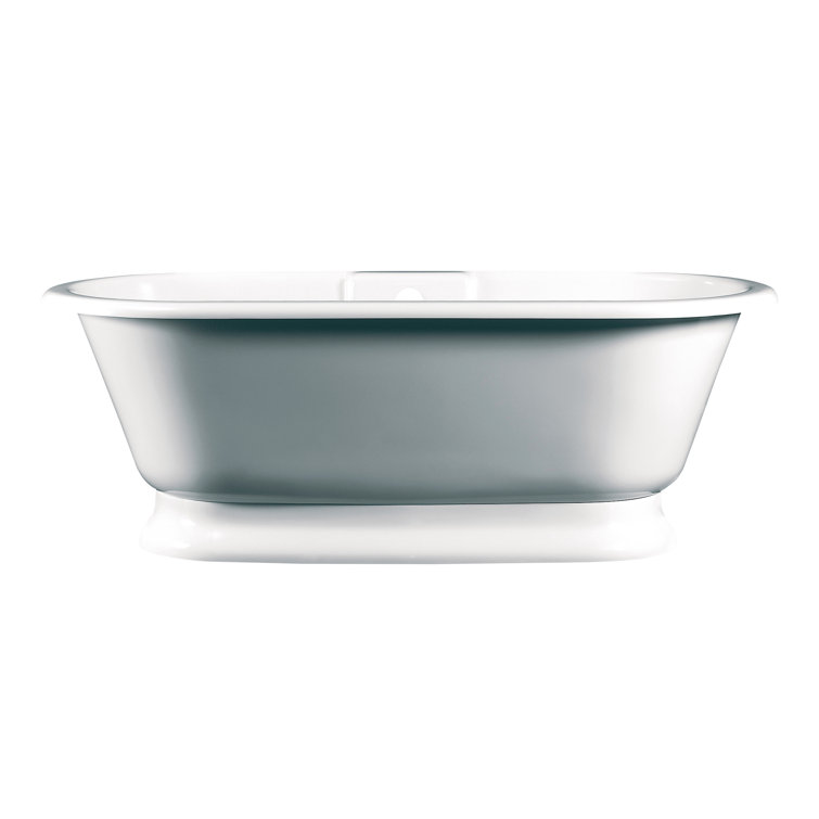 York 68.5" Gloss White Freestanding Soaking Bathtub