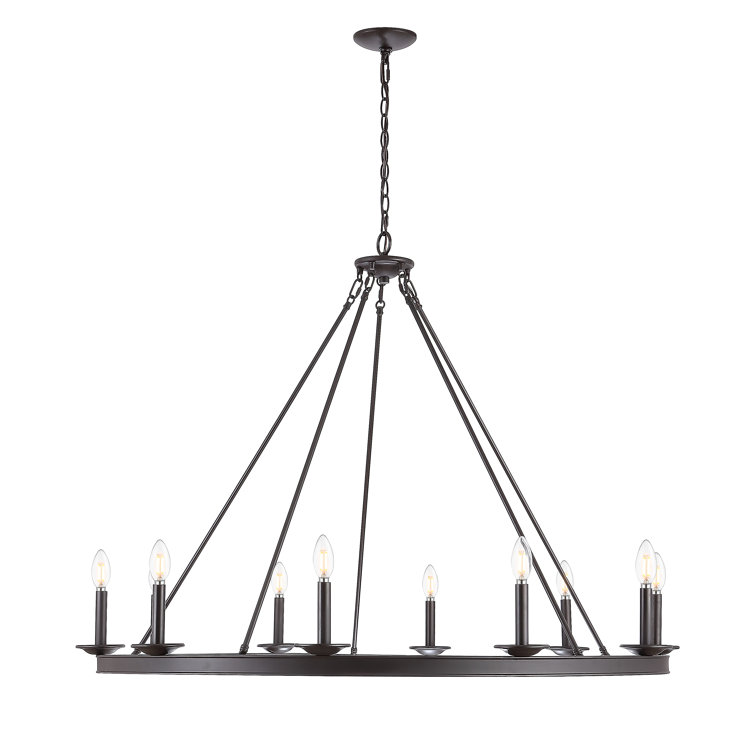 Telta 10-Light Oil Rubbed Bronze Candle Chandelier