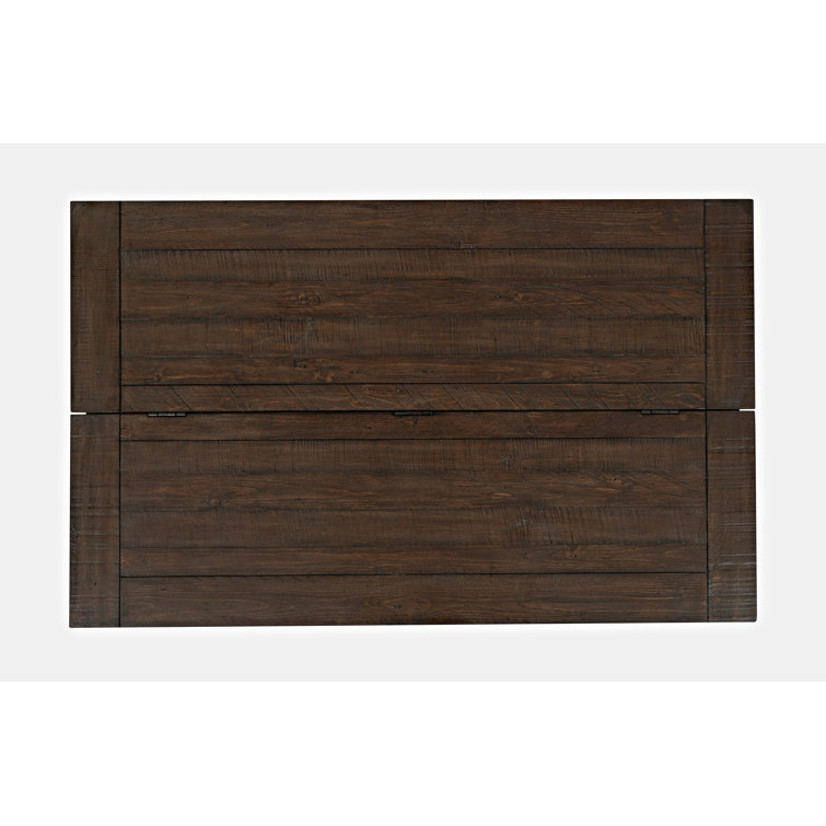 Rustic Reclaimed Pine 56" Vintage White Lift-Top Storage Coffee Table