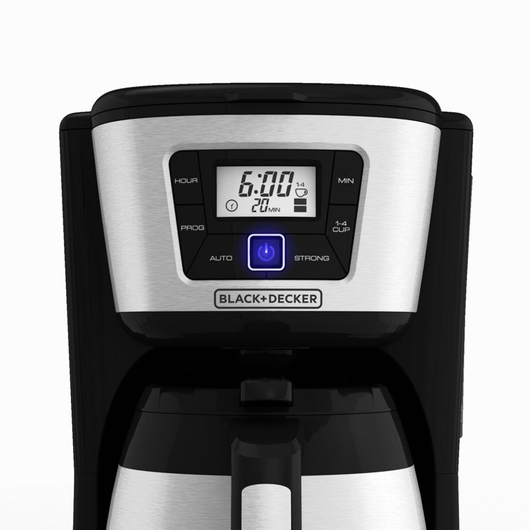 BLACK+DECKER CM2035B-1 BLACK+DECKER 12-Cup Thermal Coffee Maker, Keep Coffee Hot with Insulated Stainless Steel Carafe, Digital Controls, Easy to Clean.