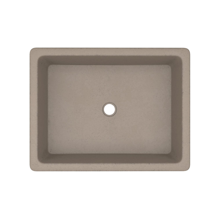 Nipomo Rectangular Undermount Bathroom Sink in Earth Stone