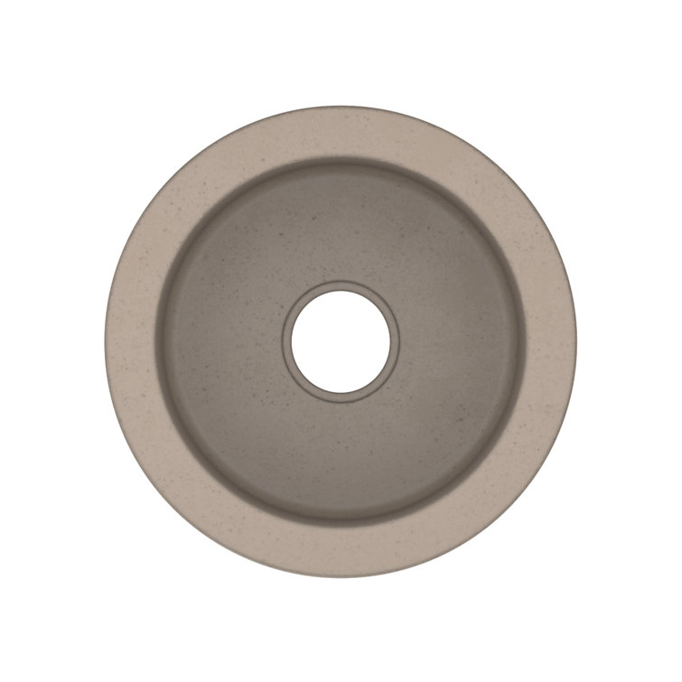 16" Round Earth Concrete Drop-In Bar Sink
