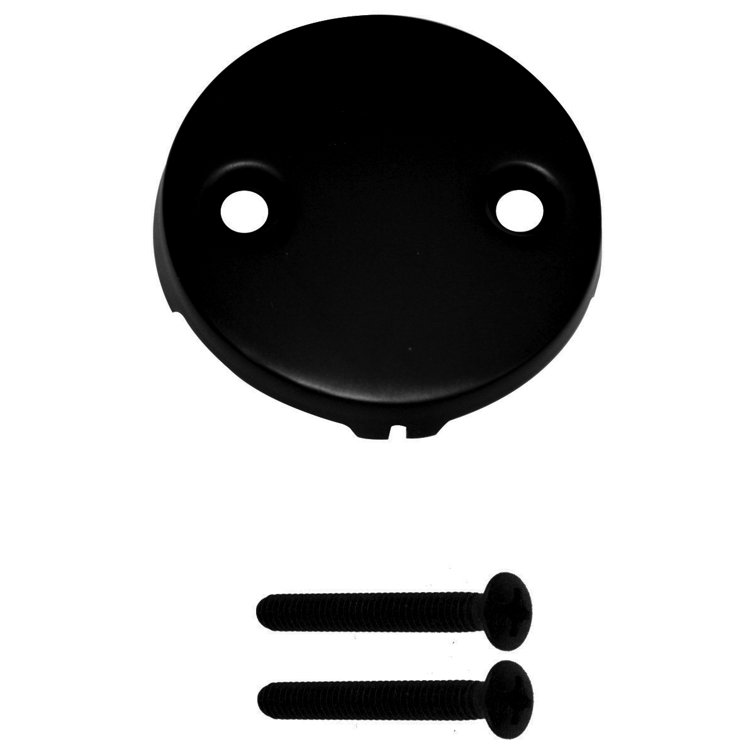 Matte Black Coarse Thread Twist & Close Bathtub Drain Trim Kit
