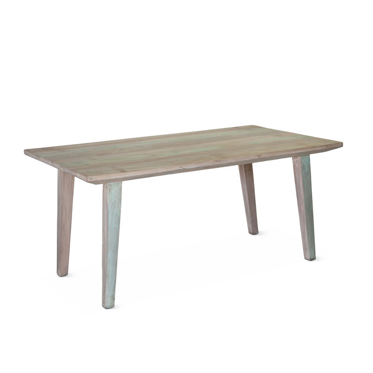 Vintage Teal Reclaimed Teak Wood 6-Seater Dining Table
