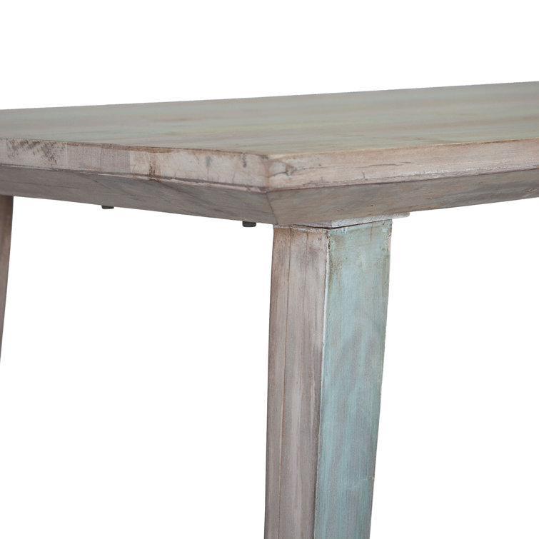 Vintage Teal Reclaimed Teak Wood 6-Seater Dining Table