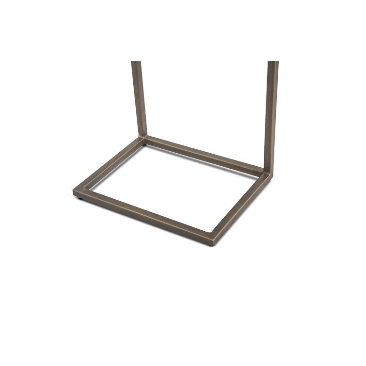 Vallarta Medium Brown Mango Wood and Metal Side Table