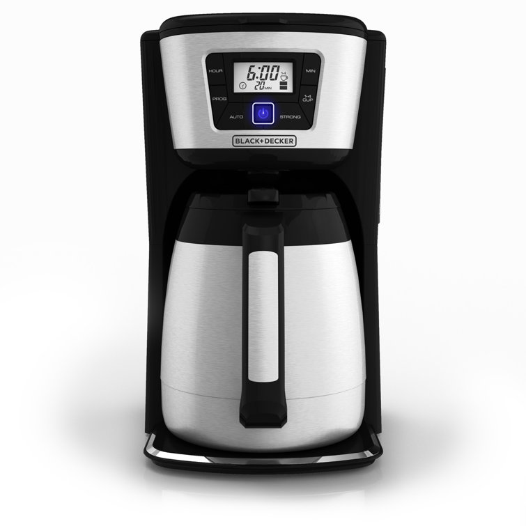 BLACK+DECKER CM2035B-1 BLACK+DECKER 12-Cup Thermal Coffee Maker, Keep Coffee Hot with Insulated Stainless Steel Carafe, Digital Controls, Easy to Clean.